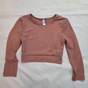 Victoria's Secret Sport Crop Top XS Pink Athleisure Yoga Pilates Balletcore